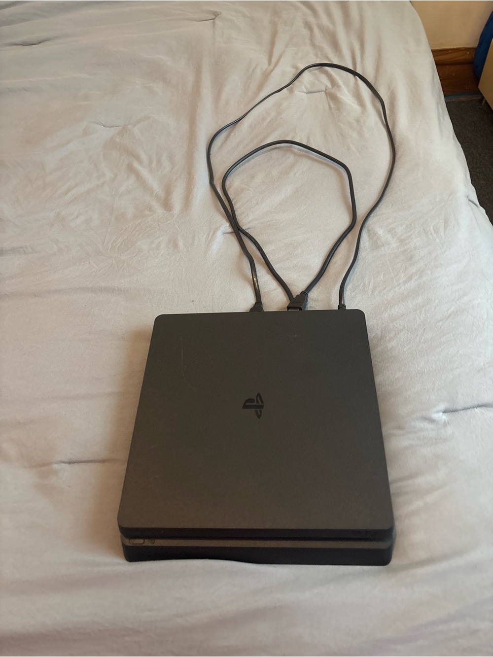 Sony Black PS4 Slim Console with Cables